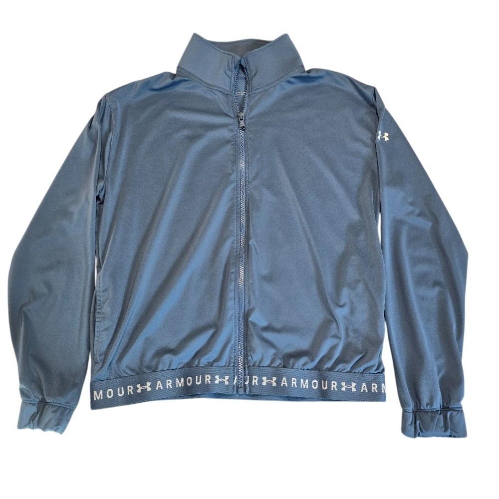 Under Armour Heatgear Womens Blue Full Zip Athletic Track Jacket‎ M Activewear